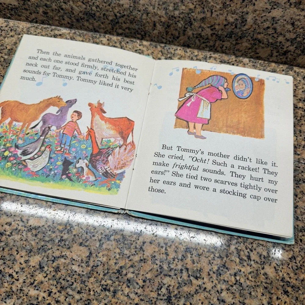 Vintage 1968 Tommy On The Farm Solveig Paulson Russell Whitman HC Kids Book